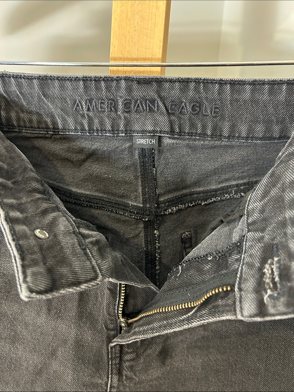 American Eagle Outfitters Denim Mini Skirt in Washed Black - Picture 2 of 4